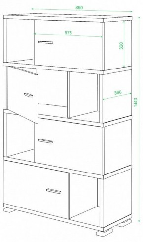 Тумба комбинированная Домино СБ-30/4 в Кургане - kurgan.mebel24.online | фото 3