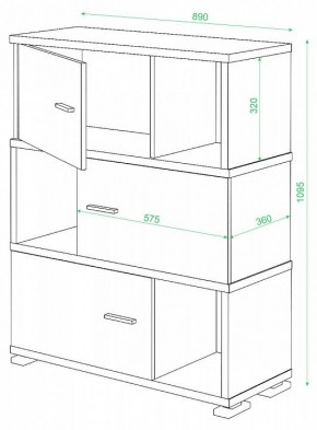 Тумба комбинированная СБ-30/3 в Кургане - kurgan.mebel24.online | фото 2