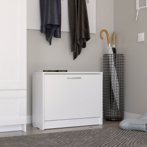 Тумба ОРИОН с одной полкой для обуви, цвет белый в Кургане - kurgan.mebel24.online | фото 4