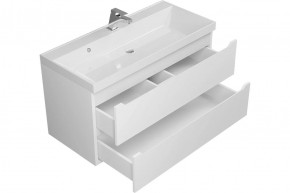 Тумба под раковину Uperwood Tanos 100 см, подвесная, белая матовая в Кургане - kurgan.mebel24.online | фото 2