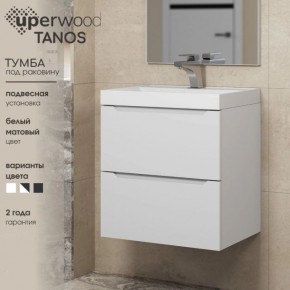 Тумба под раковину Uperwood Tanos 100 см, подвесная, белая матовая в Кургане - kurgan.mebel24.online | фото 4