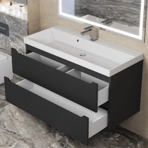 Тумба под раковину Uperwood Tanos 100 см, подвесная, черная матовая в Кургане - kurgan.mebel24.online | фото 10