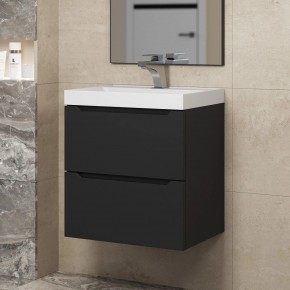 Тумба под раковину Uperwood Tanos 50 см, подвесная, черная матовая в Кургане - kurgan.mebel24.online | фото