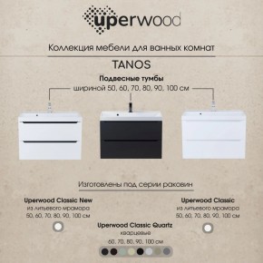 Тумба под раковину Uperwood Tanos 50 см, подвесная, черная матовая в Кургане - kurgan.mebel24.online | фото 12