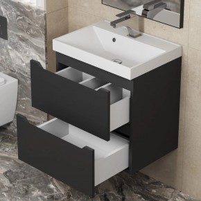 Тумба под раковину Uperwood Tanos 50 см, подвесная, черная матовая в Кургане - kurgan.mebel24.online | фото 2