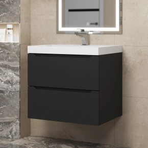 Тумба под раковину Uperwood Tanos 60 см, подвесная, черная матовая в Кургане - kurgan.mebel24.online | фото