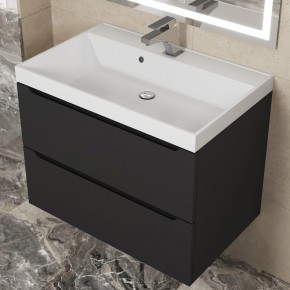 Тумба под раковину Uperwood Tanos 70 см, подвесная, черная матовая в Кургане - kurgan.mebel24.online | фото