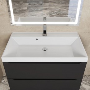 Тумба под раковину Uperwood Tanos 80 см, подвесная, черная матовая в Кургане - kurgan.mebel24.online | фото 10