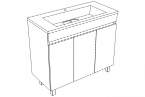 Тумба под умывальник "Modul 100"Dolche Dark без ящика Домино (DD5402T) в Кургане - kurgan.mebel24.online | фото 5