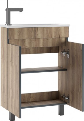 Тумба под умывальник "Modul 60"Dolche Dark без ящика Домино (DD5403T) в Кургане - kurgan.mebel24.online | фото 3