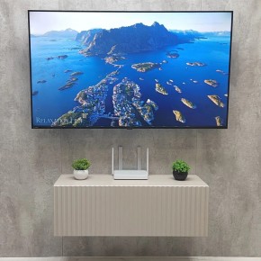 Тумба подвесная под ТВ LINES MTV3-MA 900 Бежевый (Леда-М 10.1.5) в Кургане - kurgan.mebel24.online | фото 3
