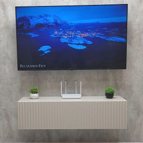 Тумба подвесная под ТВ LINES MTV4-MA 1150 Бежевый (Леда-М 10.1.5) в Кургане - kurgan.mebel24.online | фото 2