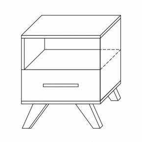 Тумба прикроватная Вега Скандинавия в Кургане - kurgan.mebel24.online | фото 1