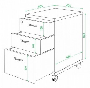 Тумбочка Домино нельсон ТС-2 в Кургане - kurgan.mebel24.online | фото 3