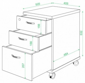 Тумбочка Домино ТС-2 в Кургане - kurgan.mebel24.online | фото 2