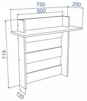 Вешалка-полка Cross ВЕШ1 в Кургане - kurgan.mebel24.online | фото 2