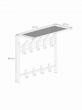 Вешалка-полка Торонто 22 в Кургане - kurgan.mebel24.online | фото 3