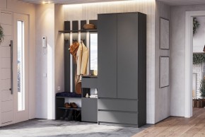 ДЕНВЕР Вешалка с зеркалом (Графит серый) в Кургане - kurgan.mebel24.online | фото