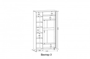 ВИНТЕР 3 Шкаф 3-х створчатый в Кургане - kurgan.mebel24.online | фото 2