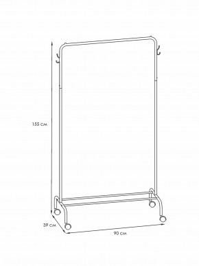 ВНП 299 М Вешалка гардеробная "Радуга 2" Медный антик в Кургане - kurgan.mebel24.online | фото 2