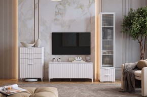 ЗЕФИР Гостиная К1 (белое дерево/белый муар) в Кургане - kurgan.mebel24.online | фото 1